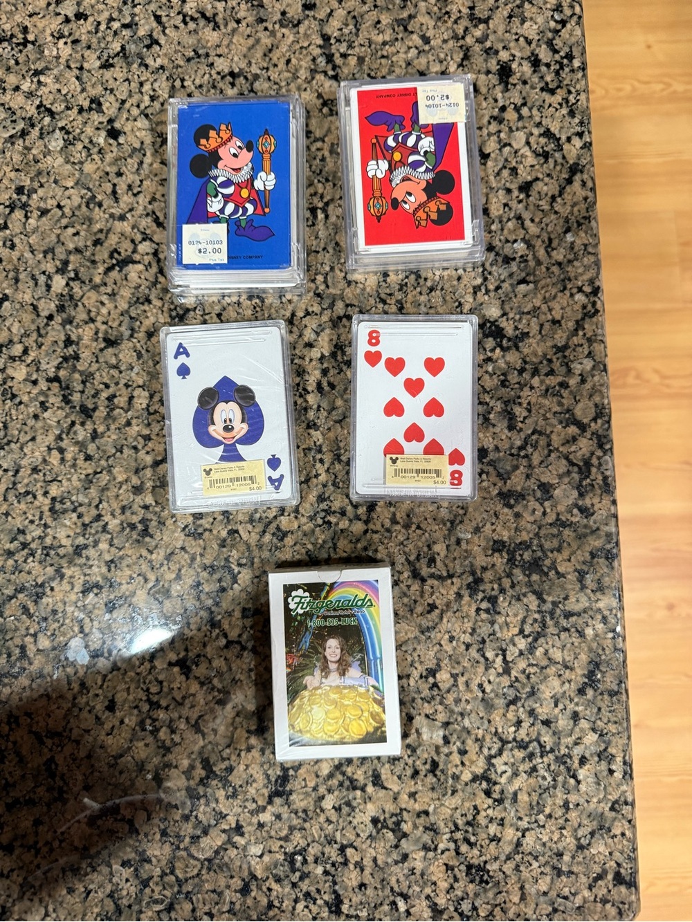Disney Mickey Mouse Playing Card Decks - Blue & Red Designs